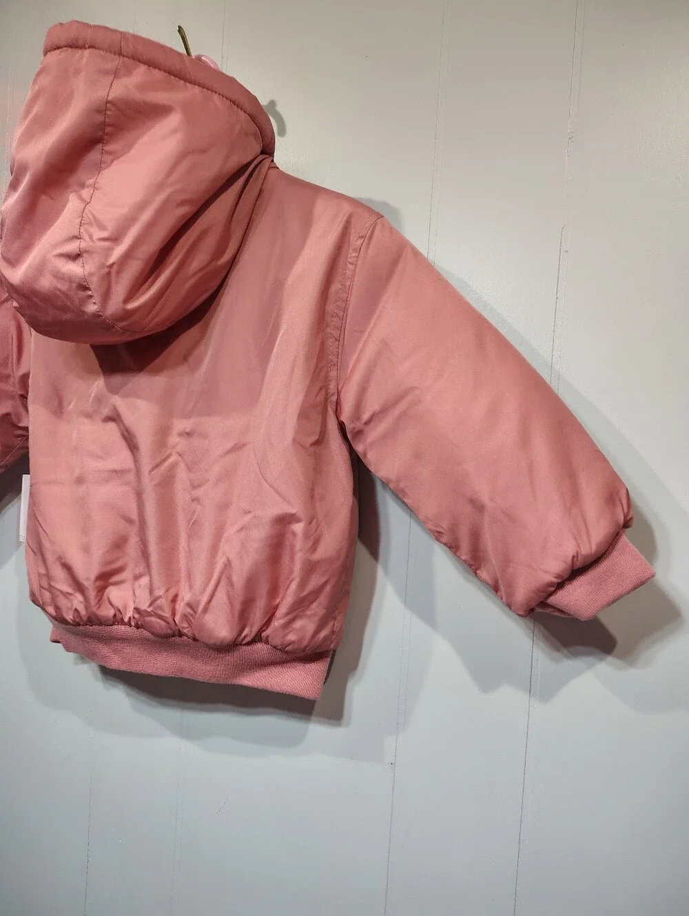 Old Navy Pink‎ Bomber Jacket Coat 3T Toddler Girl NWT 3 Pocket Style